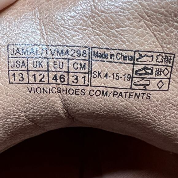 VIONIC Fresh Jamal Men's 13 Charcoal High Top Leather Sneaker Orthotic Shoes - Picture 11 of 11